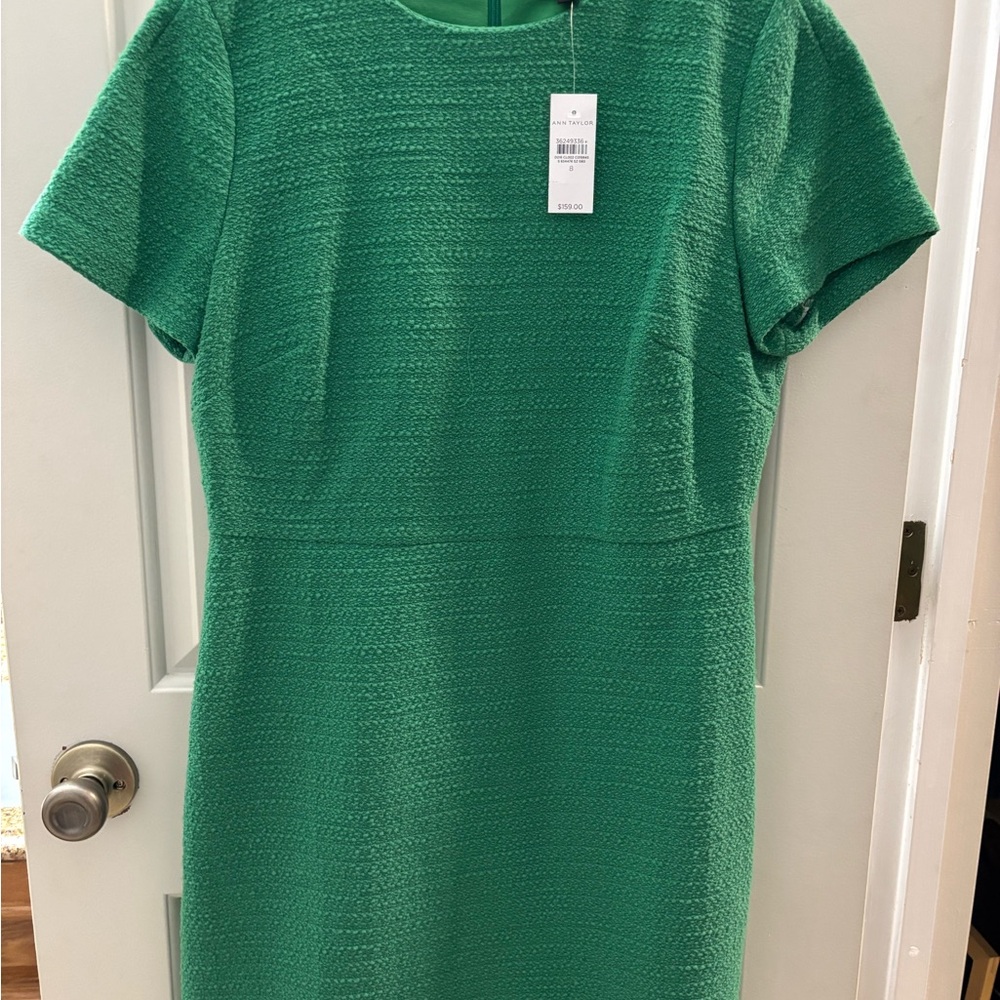 Ann Taylor Vibrant Green Midi Dress